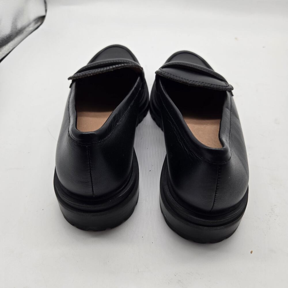 NEW Madewell The Bradley Lugsole Loafers shoes Black Smooth Leather SZ 8.5 NG674 - Picture 6 of 8